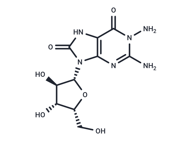 1-Amino-7,8-dihydro-8-oxo-9-(b-D-xylofuranosyl)   guanine