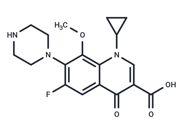 1-Cyclopropyl-6-fluoro-8-methoxy-4-oxo-7-(piperazin-1-yl)-1,4-dihydroquinoline-3-carboxylic acid