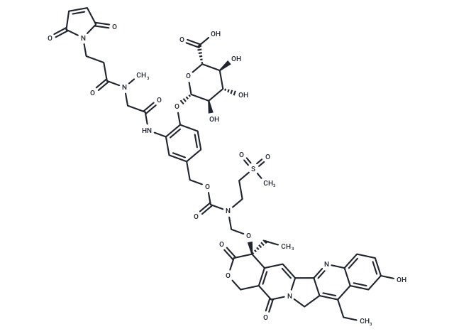 MAC glucuronide α-hydroxy lactone-linked SN-38