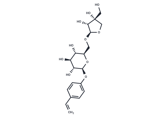 p-Vinylphenyl O-[beta-D-apiofuranosyl-(1-6)]-beta-D-glucopyranoside