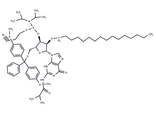 N2-iBu-5’-O-DMTr-2’-O-hexadecanyl guanosine 3’-CED phosphoramidite