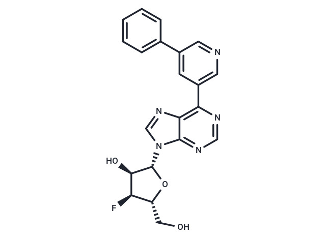 9-(3-Deoxy-3-fluoro-β-D-ribofuranosyl)-6-(5-phenylpyridin-3-yl)purine