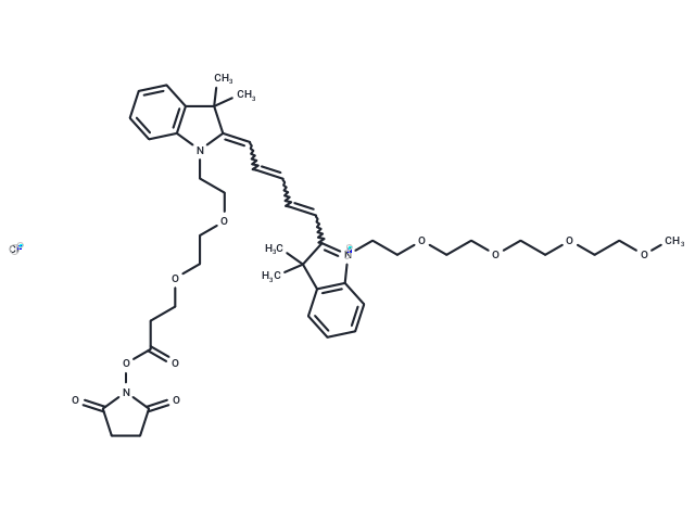 N-(m-PEG4)-N'-(PEG2-NHS ester)-Cy5