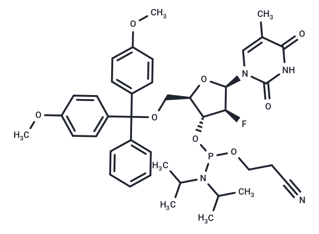 1-(2'-Deoxy-5'-O-DMT-2'-fluoro-b-D-arabinofuranosyl)thymine 3'-CE phosphoramidite