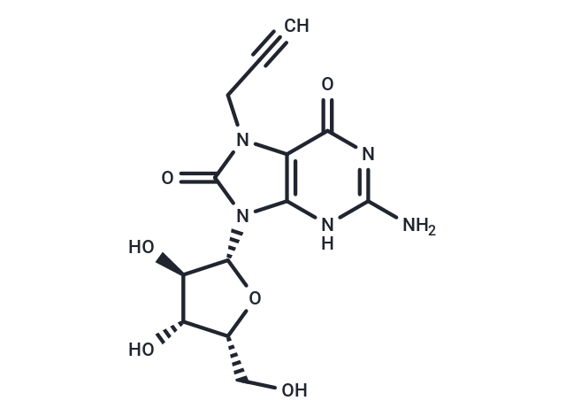 7-Propargyl-7,8-dihydro-8-oxo-9-(beta-D-xylofuranosyl)guanine