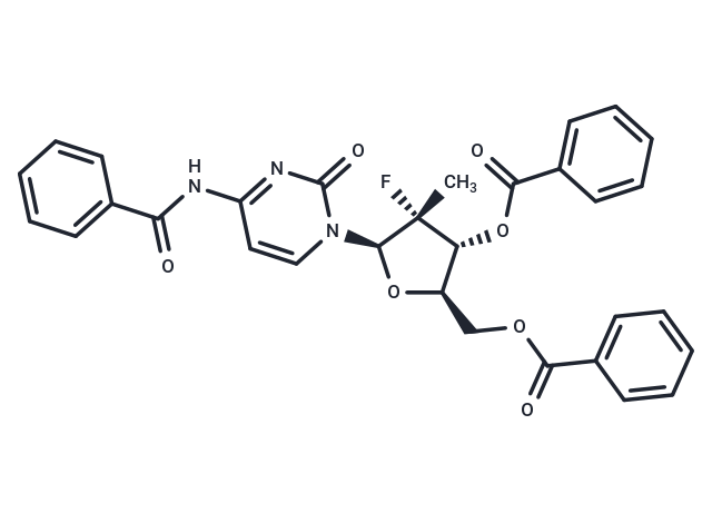 (2R,3R,4R,5R)-5-(4-Benzamido-2-oxopyrimidin-1(2H)-yl)-2-((benzoyloxy)methyl)-4-fluoro-4-methyltetrahydrofuran-3-yl benzoate