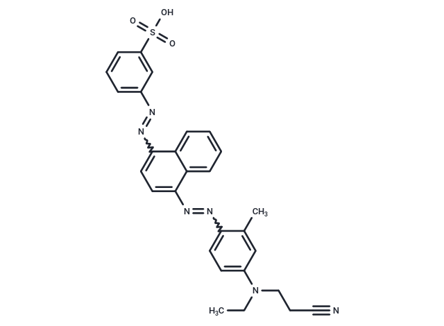 Benzenesulfonic acid, 3-(2-(4-(2-(4-((2-cyanoethyl)ethylamino)-2-methylphenyl)diazenyl)-1-naphthalenyl)diazenyl)-