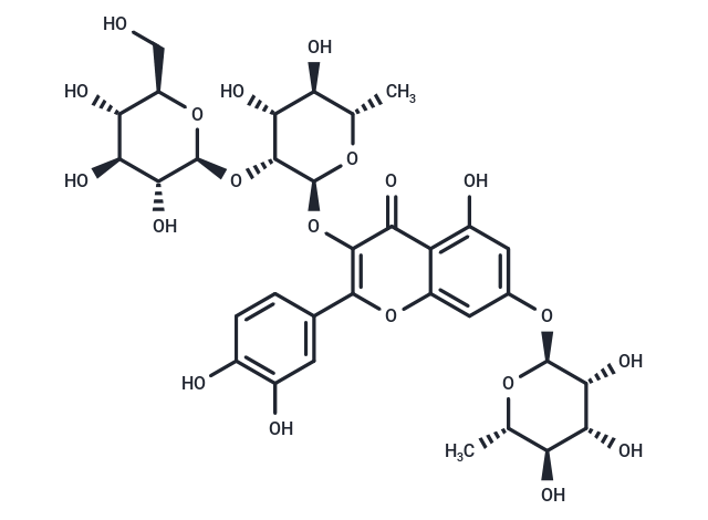 Quercetin 3-O-Glc-(1→2)-Rha-7-O-Rha