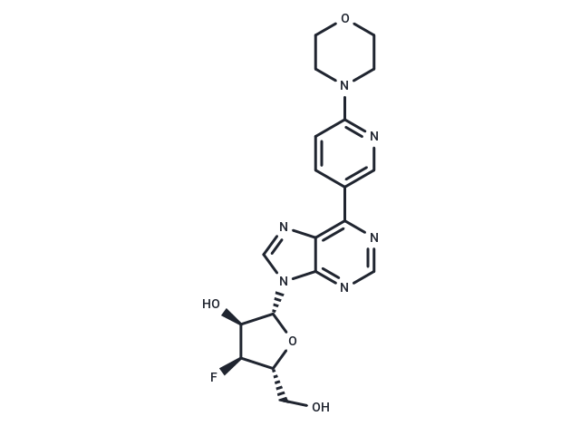 9-(3-Deoxy-3-fluoro-β-D-ribofuranosyl)-6-[6-(4-morpholinyl)pyridin-3-yl]purine