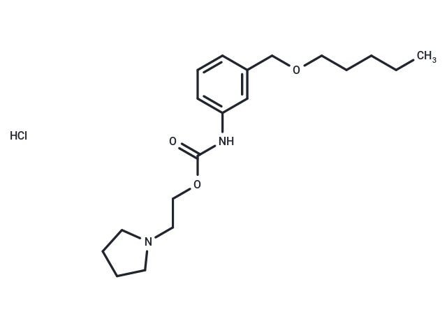 Carbanilic acid, m-((pentyloxy)methyl)-, 2-(1-pyrrolidinyl)ethyl ester, hydrochloride