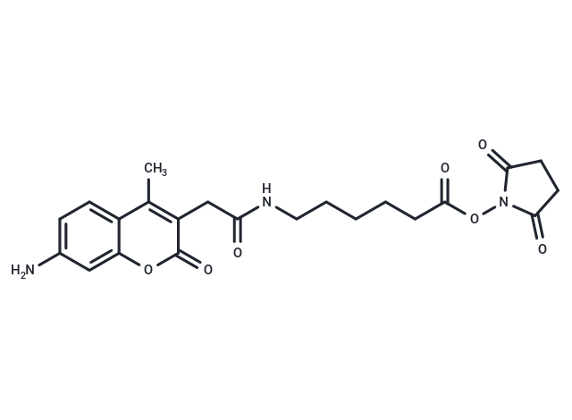 AMCA-X, SE [3-(7-amino-4-methyl-2-oxo-2H-chromen-3-yl)propanoic acid, succinimidyl ester]