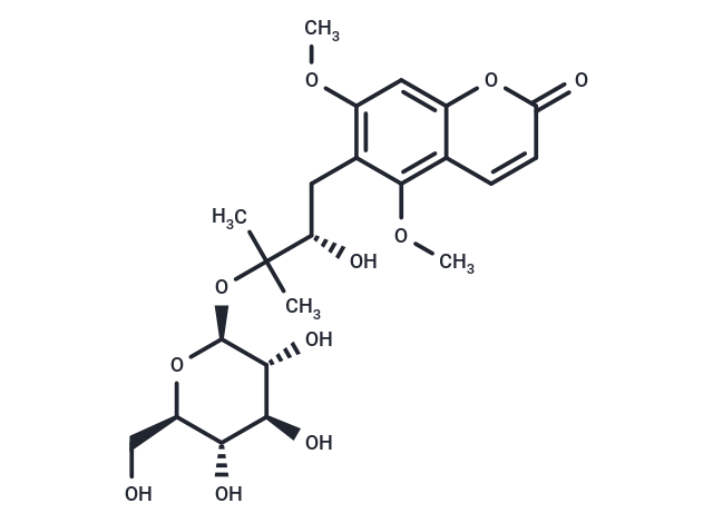 (-)-Toddalolactone 3′-O-β-D-glucopyranoside