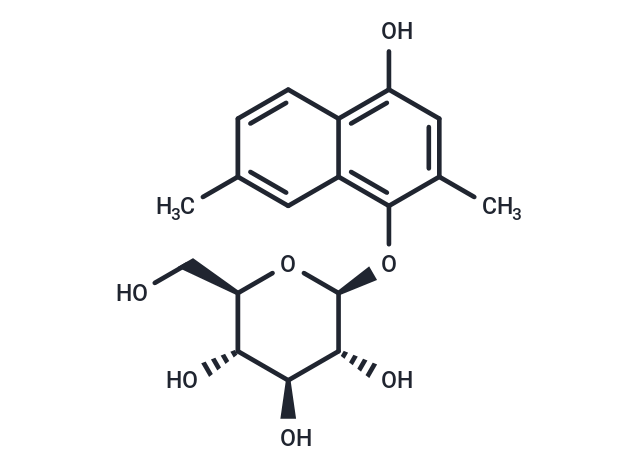 2,7-Dimethyl-1,4-dihydroxynaphthalene 1-O-glucoside