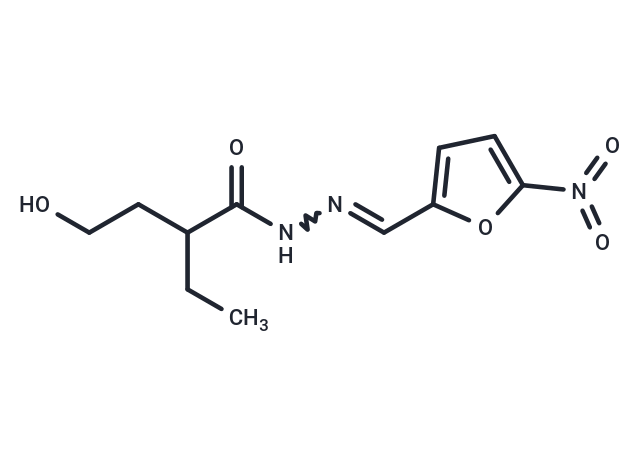 Butyric acid, 2-ethyl-4-hydroxy-, (5-nitrofurfurylidene)hydrazide