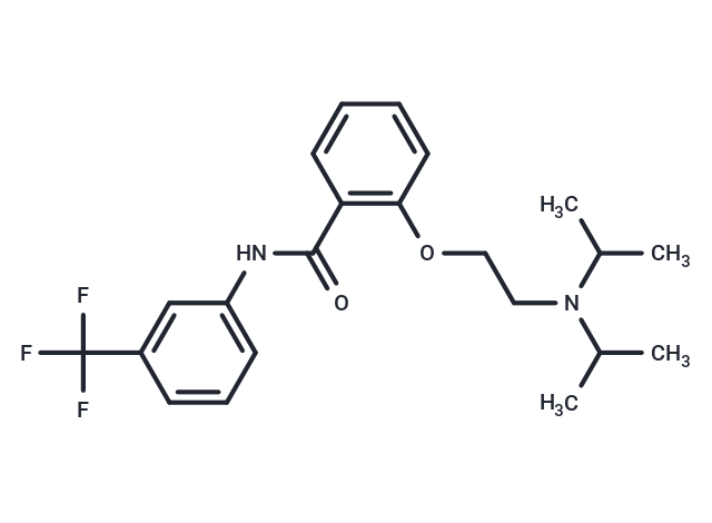 Benzamide, 2-(2-(bis(1-methylethyl)amino)ethoxy)-N-(3-(trifluoromethyl)phenyl)-