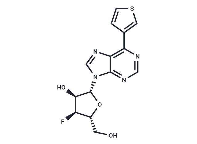 9-(3-Deoxy-3-fluoro-β-D-ribofuranosyl)-6-(thiophen-3-yl)purine