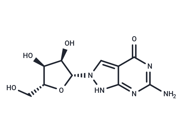 6-Amino-2,5-dihydro-2-(b-D-ribofuranosyl)-4H-pyrazolo[3,4-d]pyrimidin-4-one