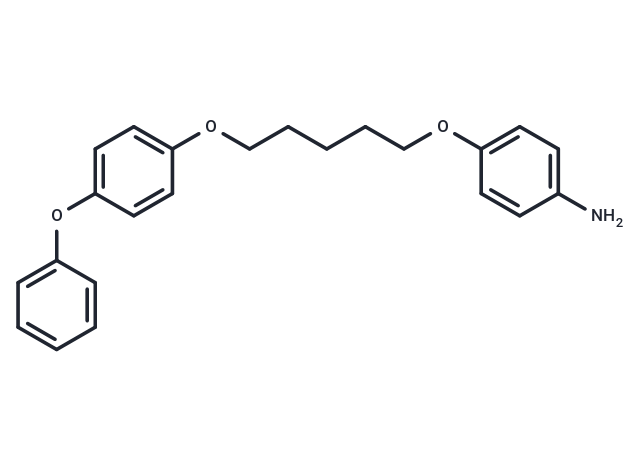 Aniline, p-(5-(p-phenoxyphenoxy)pentyloxy)-