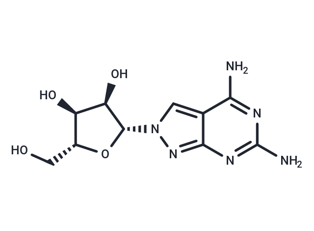 4,6-Diamino-2-(b-D-ribofuranosyl)-2H-pyrazolo[3,4-d]pyrimidine