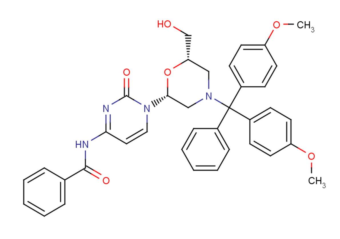 N4-Benzoyl-7’-OH-N-DMTr morpholino cytosine