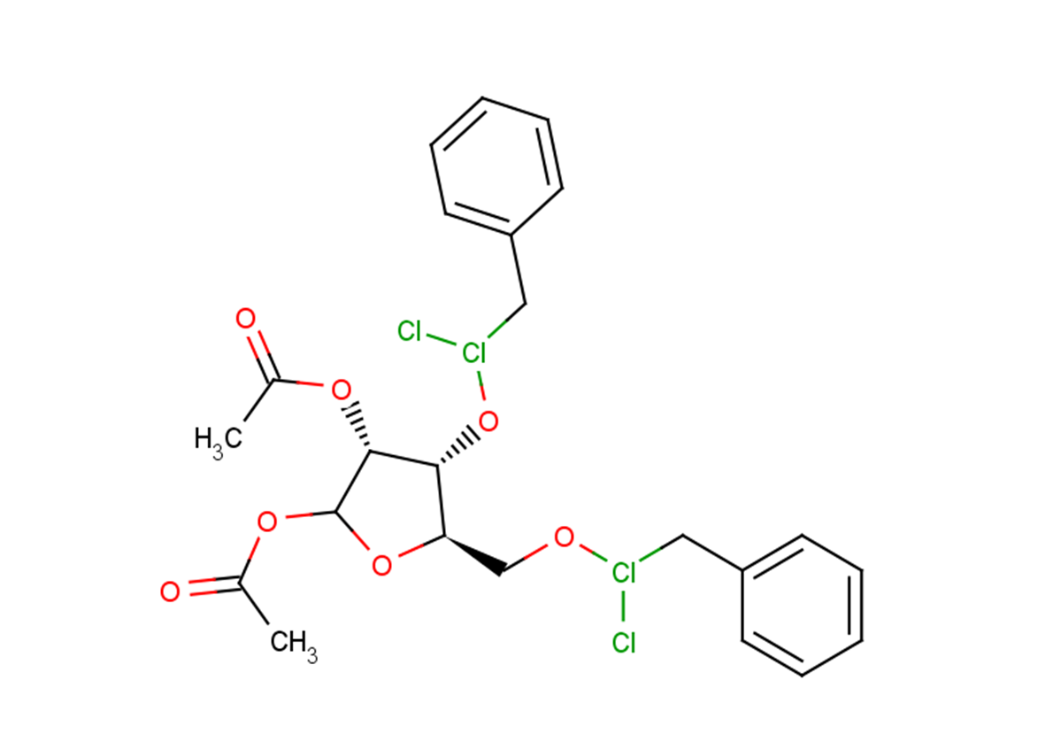 1’,2’-Di-O-acetyl-3,5-bis-O-(2,4-dichlorobenzyl)-D-ribofuranoside