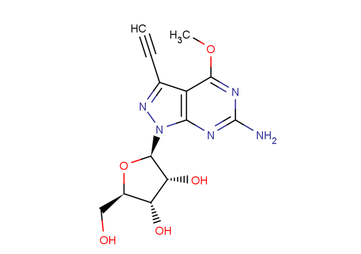 6-Amino-3-ethynyl-4-methoxy-1-(b-D-ribofuranosyl)-1H-   pyrazolo[3,4-d]pyrimidine