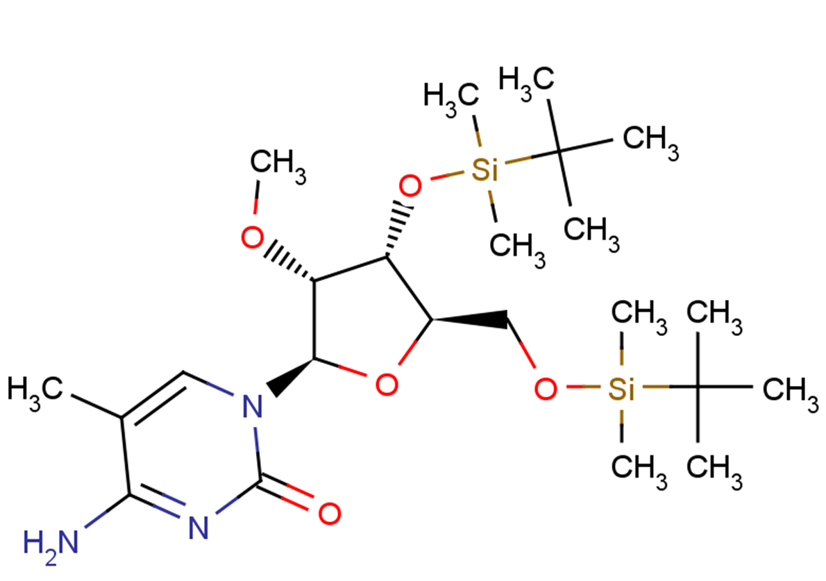 3,5'-Bis(O-t-butyldimethylsilyl)-2'-O-methyl-5-methylcytidine