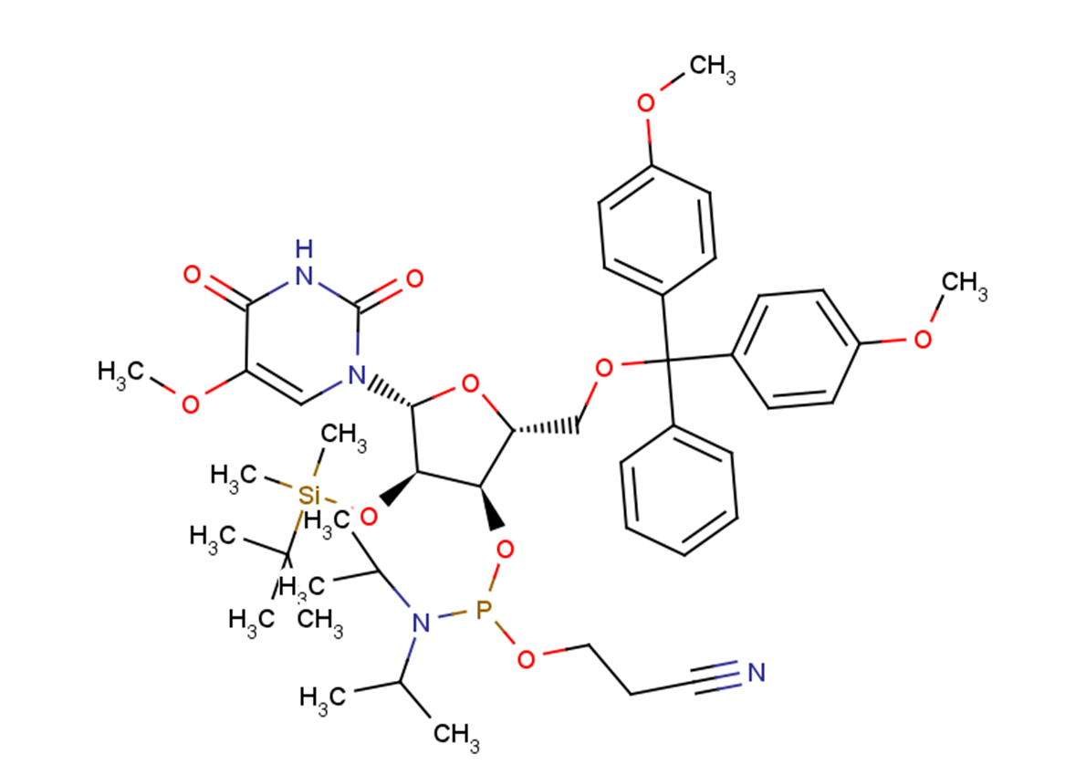 5’-O-DMTr-2’-O-TBDMS-5-methoxyuridine-3’-(cyanoethyl-N,N-diisopropyl)phosphoramidite