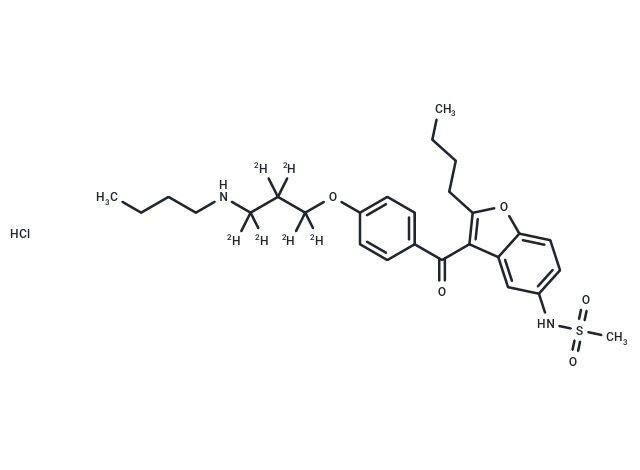 N-Desbutyl Dronedarone-d7 HCl