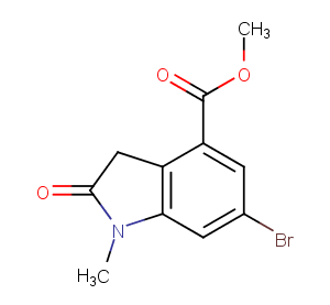 Methyl 6‐bromo‐1‐methyl‐2‐oxo‐2,3‐dihydro‐1H‐indole‐4‐carboxylate