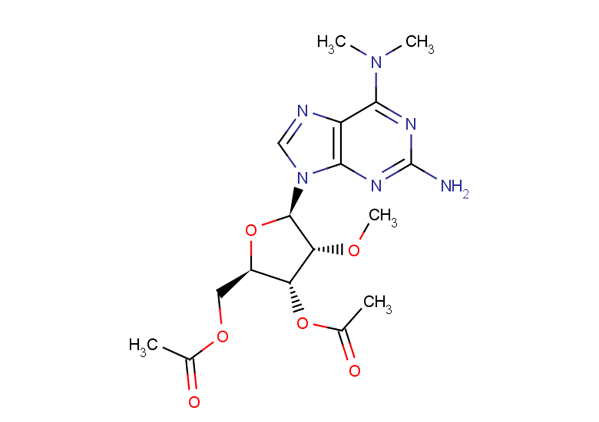 2-Amino-3’,5’-di-O-acetyl-N6,N6-dimethyl-2’-O-methyl adenosine