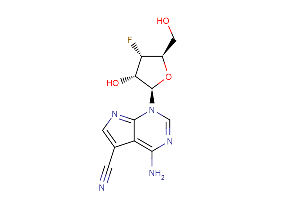 4-Amino-5-cyano-1-(3-deoxy-3-fluoro-b-D-ribofuranosyl)-7H-pyrrolo[2.3-d]pyrimidine