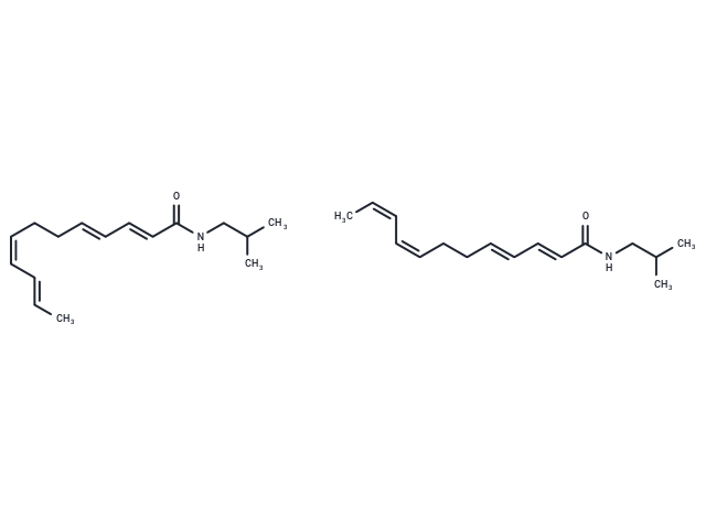 Dodeca-2E,4E,8Z,10Z/E-N-tetraenoic acid isobutylamide