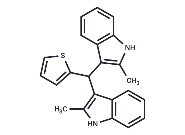 1H-Indole, 3,3'-(2-thienylmethylene)bis[2-methyl-