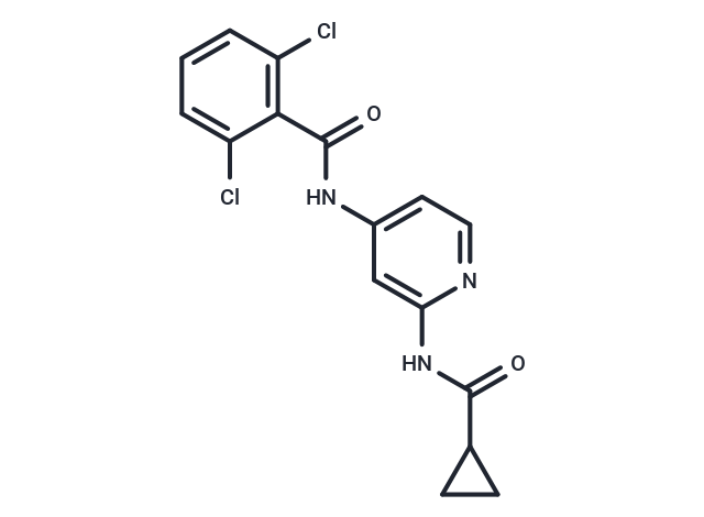 2,6-Dichloro-N-(2-(cyclopropanecarboxamido)pyridin-4-yl)benzamide