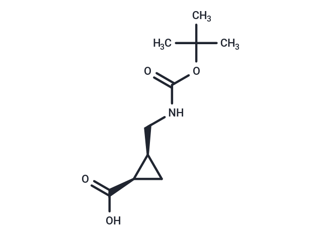 rel-(1S,2R)-2-(((tert-butoxycarbonyl)amino)methyl)cyclopropane-1-carboxylic acid