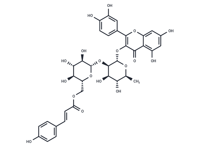 Quercetin 3-O-β-D-(6''-p-coumaroyl)glucopyranosyl(1→2)-α-L-rhamnopyranoside