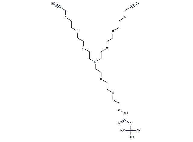 N-(t-Boc-Aminooxy-PEG2)-N-bis(PEG3-propargyl)