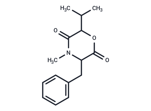 2,5-Morpholinedione, 4-methyl-6-(1-methylethyl)-3-(phenylmethyl)-