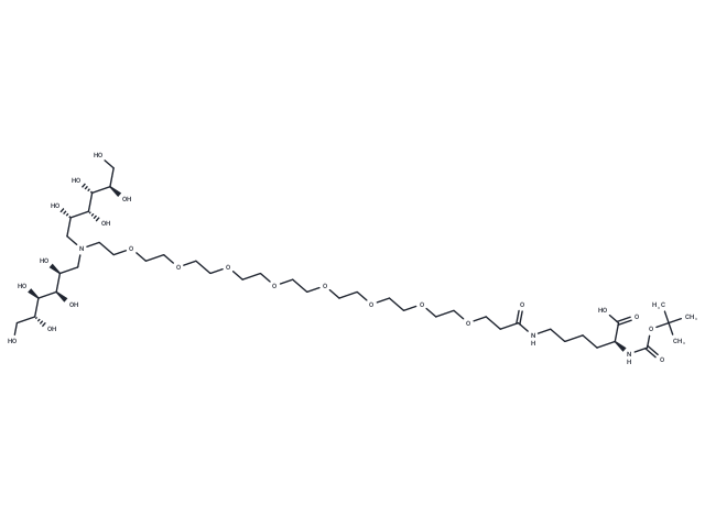 Boc-Lys-PEG8-N-bis(D-glucose)