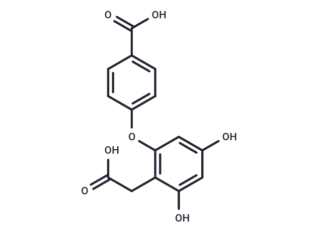 4-(2-(Carboxymethyl)-3,5-dihydroxyphenoxy)benzoic acid