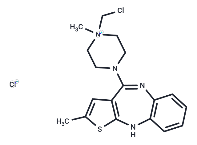 1-(Chloromethyl)-1-methyl-4-(2-methyl-10H-thieno[2,3-b][1,5]benzodiazepin-4-yl)-piperazinium chloride