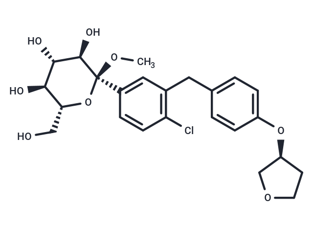 (2S,3R,4S,5S,6R)-2-(4-Chloro-3-(4-(((S)-tetrahydrofuran-3-yl)oxy)benzyl)phenyl)-6-(hydroxymethyl)-2-methoxytetrahydro-2H-pyran-3,4,5-triol