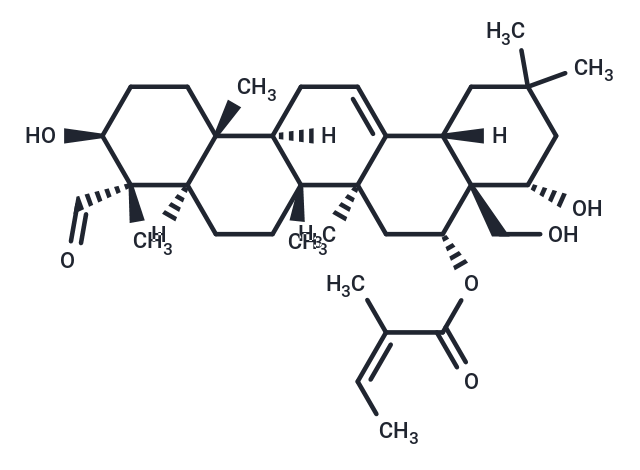 23-Aldehyde-16-O-angeloybarringtogenol C