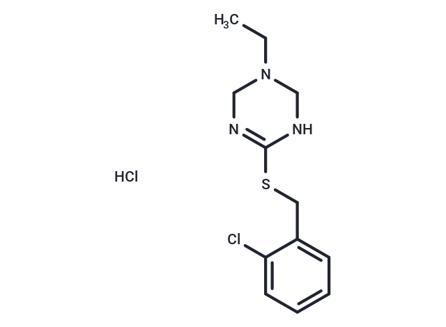 1,3,5-Triazine, 4-[[(2-chlorophenyl)methyl]thio]-1-ethyl-1,2,3,6-tetrahydro-, hydrochloride (1:1)