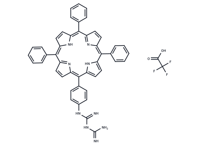Biguanidinium-porphyrin free TFA