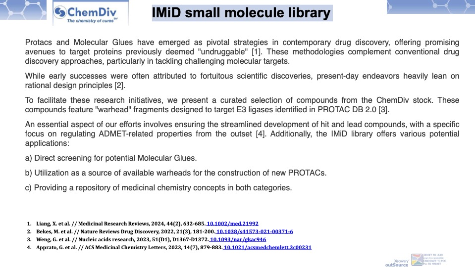  IMiD small molecule library