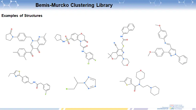  Representative Compounds Library (Bemis-Murcko Clustering Algorithm)