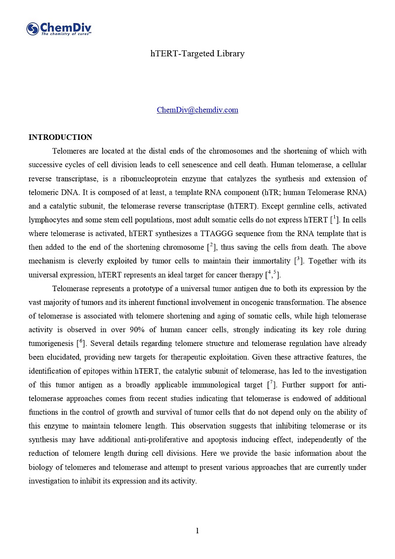  hTERT-Targeted Library