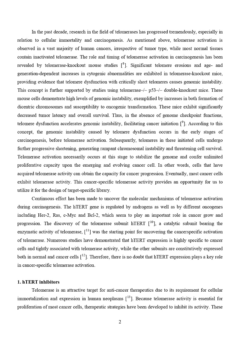  hTERT-Targeted Library